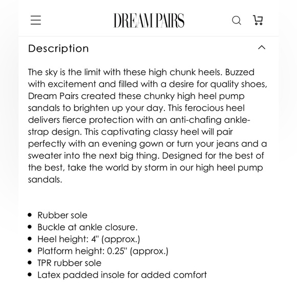 DREAM PAIRS Chunky High Heel Sandals - Picture 6 of 15